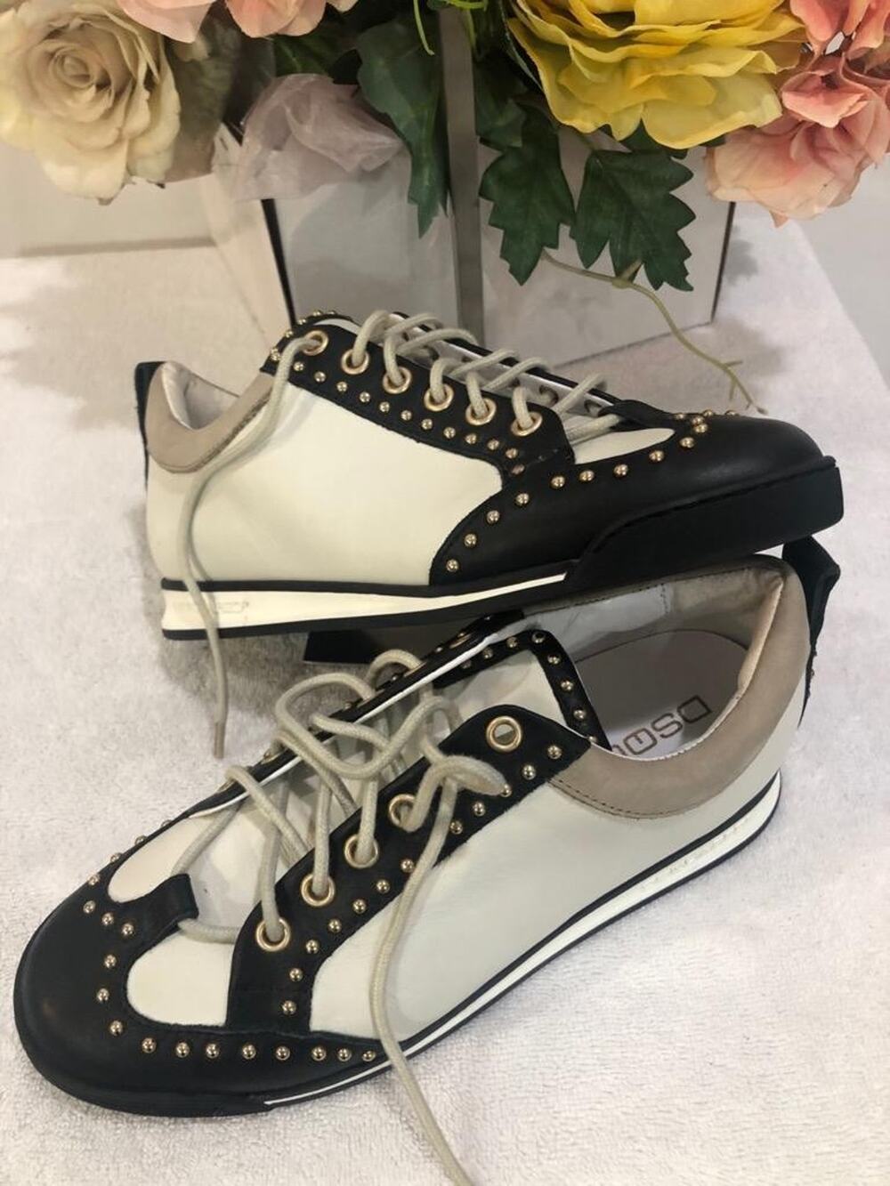 nwob DSQUARED2 STUDS LACE UP SHOE SIZE 36 US 6 (sh900